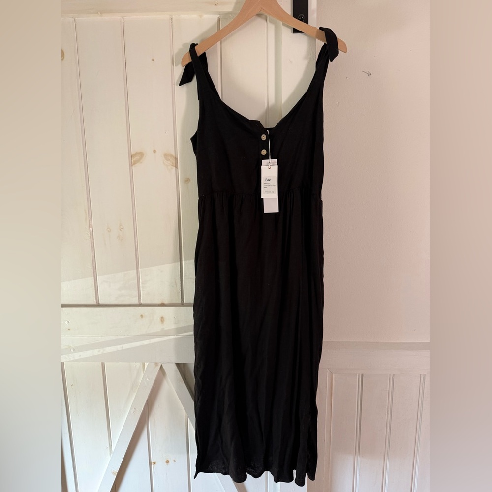 Black Button-Down Dress
